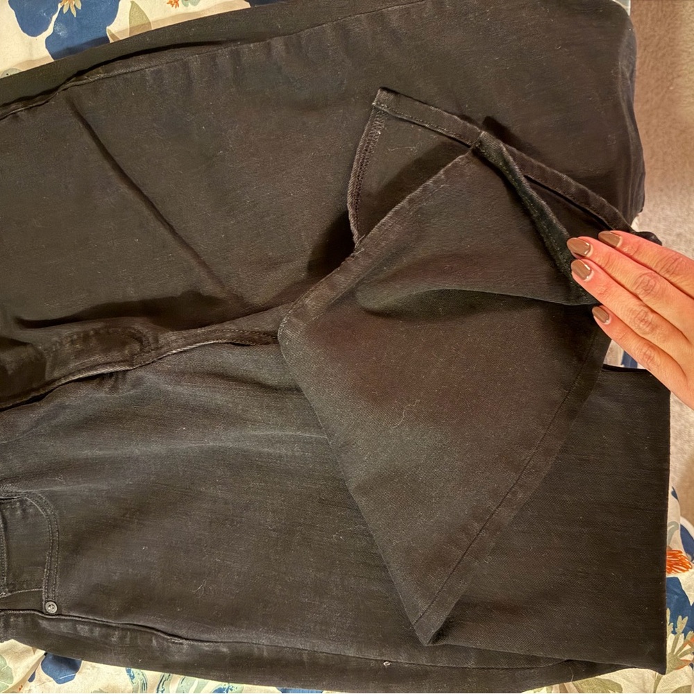 Express Skyscraper Mid Rise Black Trousers - Picture 3 of 3